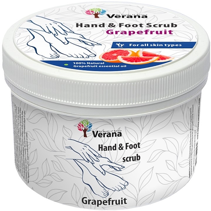 Скраб для рук та ніг "Грейпфрут" - Verana Hand & Foot Scrub Grapefruit — фото N1
