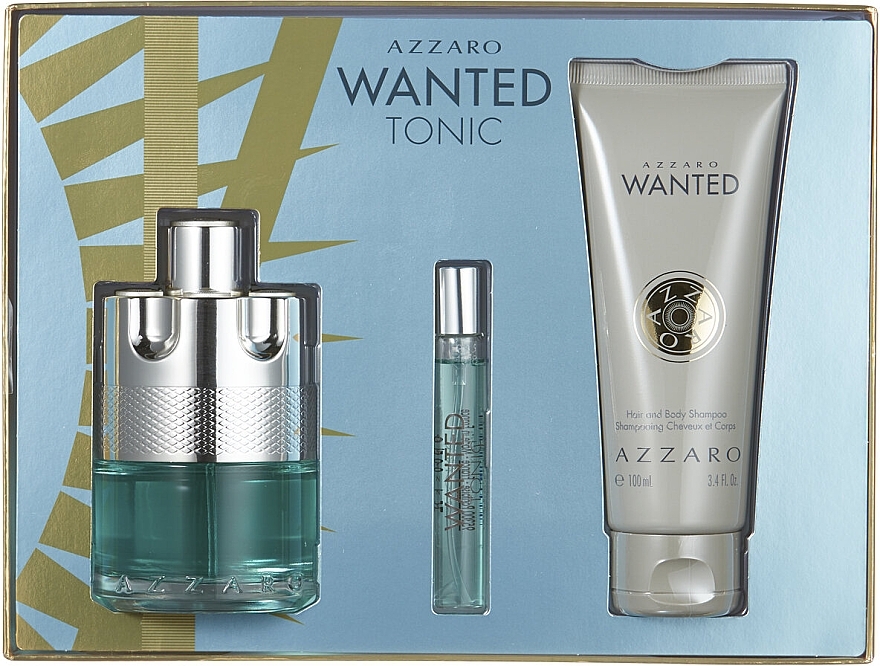 Azzaro Wanted Tonic Gift Set - Набор (edt/100ml + edt/7.5ml + h&b/shmp/100ml) — фото N1