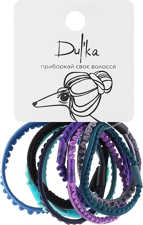 Набор разноцветных резинок для волос UH717718, 9 шт - Dulka  — фото N1