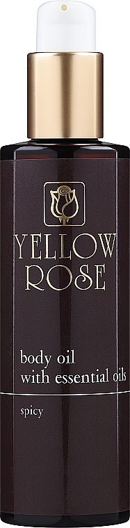 Смягчающее масло для тела - Yellow Rose Body Oil With Essential Oils Spicy — фото N1