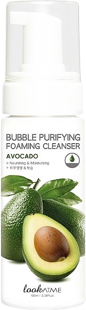 Очищувальна пінка для обличчя з екстрактом авокадо - Look At Me Bubble Purifying Foaming Facial Cleanser Avocado — фото N1