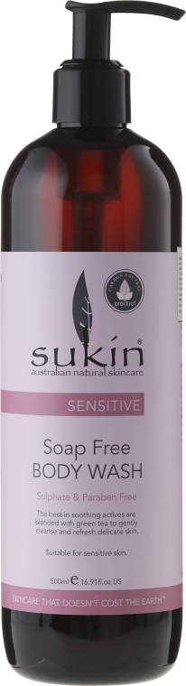 Гель для тела очищающий - Sukin Sensitive Soap Free Body Wash — фото N1