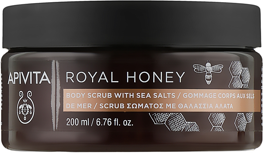 Медовий скраб для тіла з морською сіллю - Apivita Body Scrub With Sea Salts
