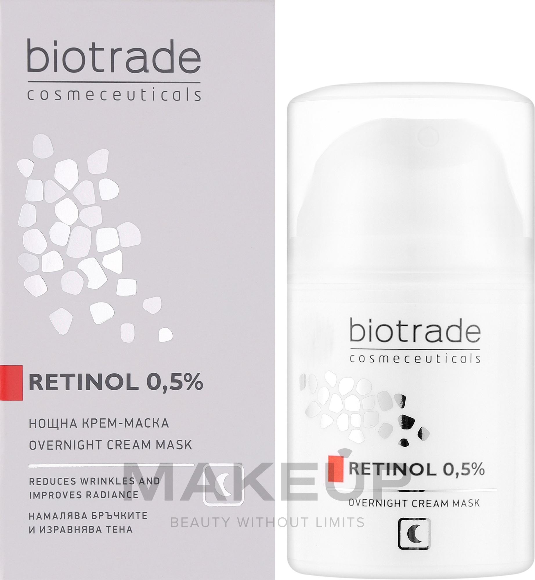 Ночная крем-маска с 0,5% ретинолом - Biotrade Retinol 0.5% Overnight Cream Mask — фото 50ml