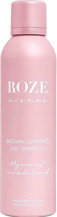 Сухий шампунь для волосся - Roze Avenue Brown Covering Dry Shampoo — фото N1