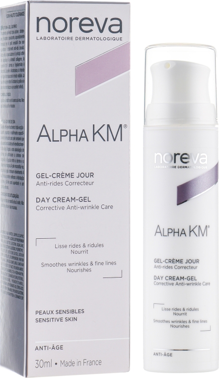 Крем-гель против морщин для чувствительной кожи - Noreva Laboratoires Alpha KM Day Cream-Gel Anti-Wrinkle Care