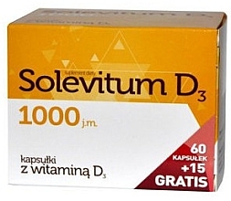 Парфумерія, косметика Вітамін D3 1000 МО, капсули - Aflofarm Solevitum D3 1000