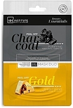 Парфумерія, косметика Подвійна маска-плівка з чорною глиною та золотом - IDC Institute Face Mask Duo Charcoal & Gold Peel Off