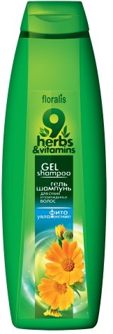 Гель-шампунь "Фіто зволоження" - Floralis 9 Herbs&Vitamins Shampoo