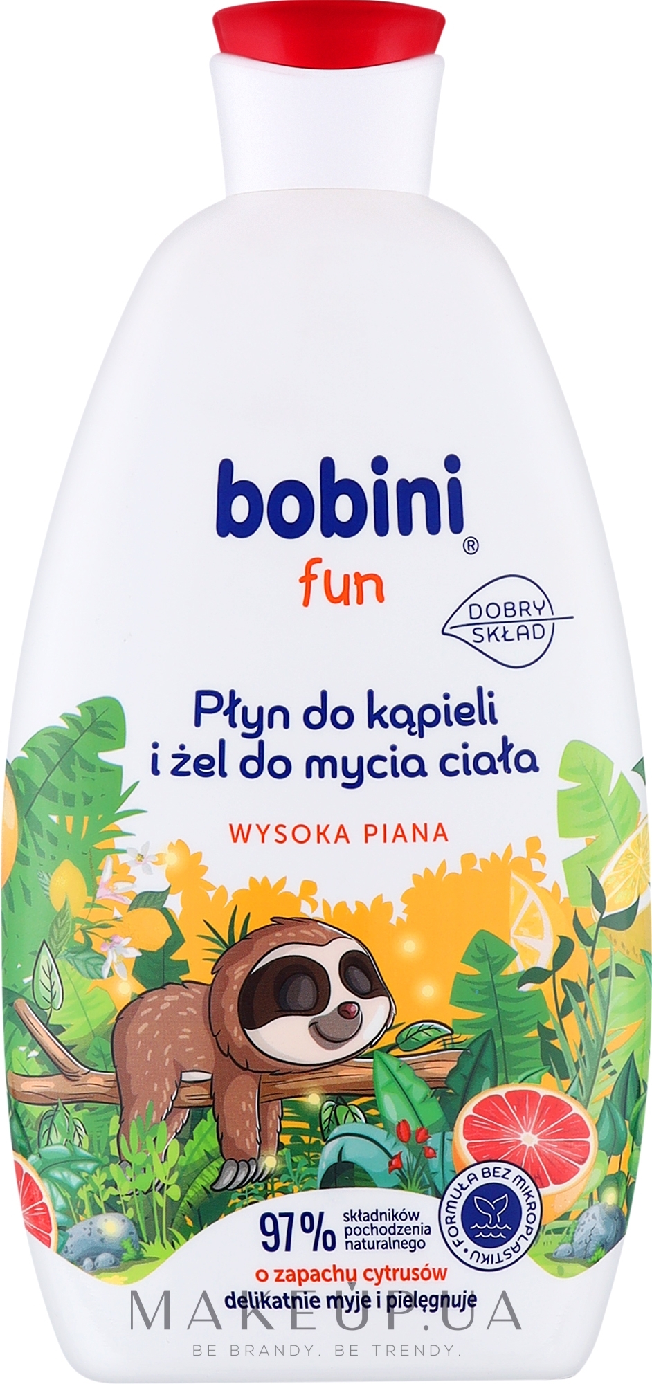 Гель-пена для ванны с ароматом цитрусов - Bobini Fun Bubble Bath & Body High Foam Citrus — фото 500ml
