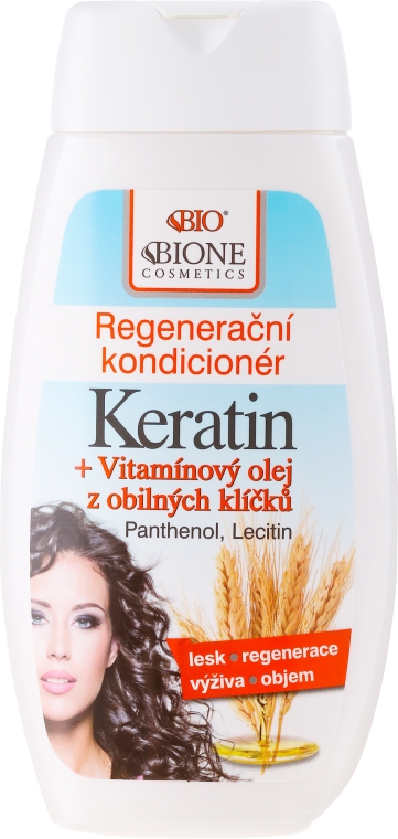 Регенерувальний кондиціонер для волосся - Bione Cosmetics Keratin + Grain Sprouts Oil Regenerative Conditioner — фото N1