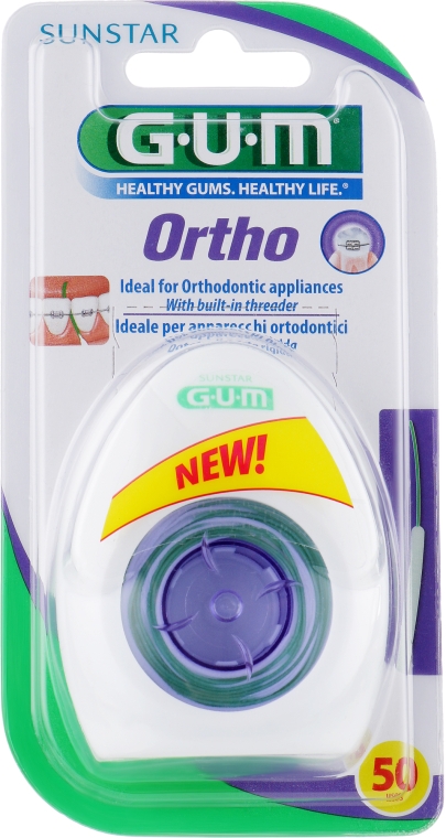 Зубная нить "Ortho" ортодонтическая - G.U.M — фото N1
