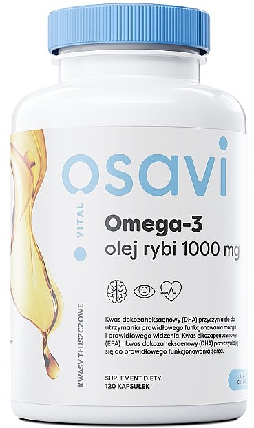 Капсули "Омега-3 Риб'ячий жир 1000 мг", зі смаком лимона - Osavi Omega-3 Fish Oil 1000 Mg — фото N2