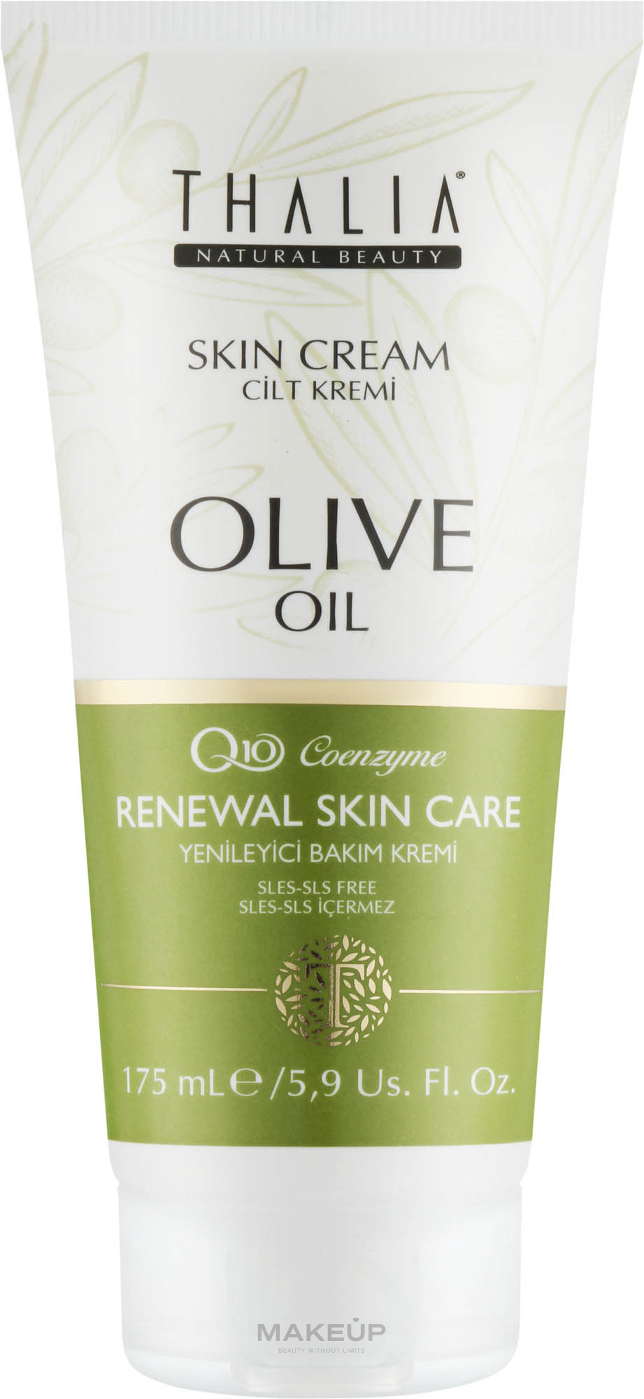 Крем-лифтинг с коэнзимом Q10 и оливковым маслом - Thalia Q10 Coenzime Renewal Skin Care Skin Cream Olive Oil — фото 175ml