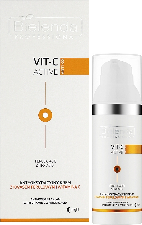 Нічний живильний крем для обличчя - Bielenda Professional Vit-C Active Cream — фото N2