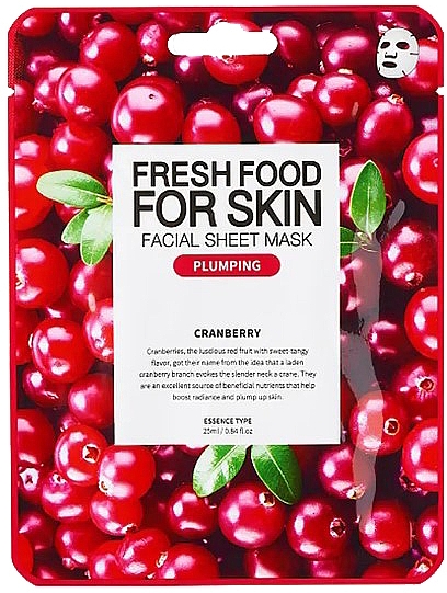 Тканинна маска для обличчя "Журавлина" - Superfood For Skin Facial Sheet Mask Cranberry Plumping — фото N1