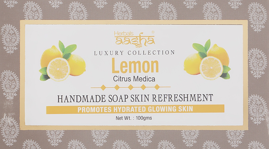 Мыло ручной работы "Лимон" - Aasha Herbals Luxury Collection Soap — фото N1