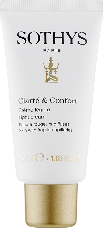 Легкий крем для чутливої шкіри обличчя та шкіри з куперозом - Sothys Clarte & Confort Light Cream for Fragile Capillaries — фото N1