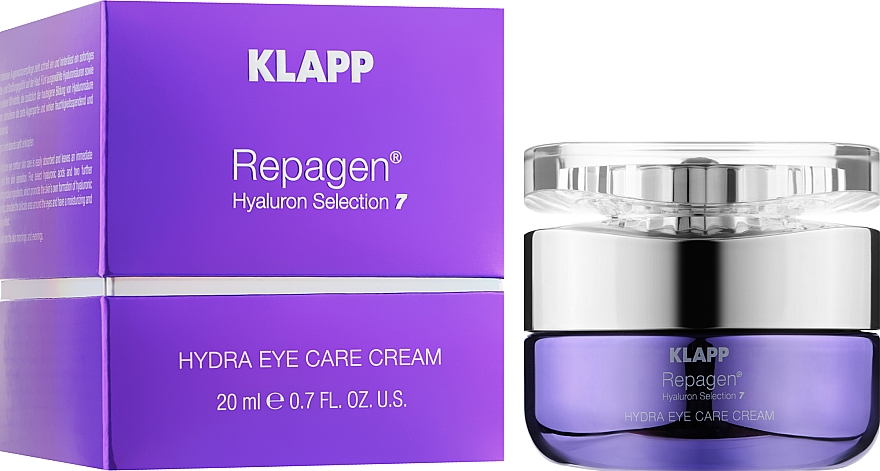 Гидрокрем для век - Klapp Repagen Hyaluron Selection 7 Hydra Eye Care Cream — фото N2
