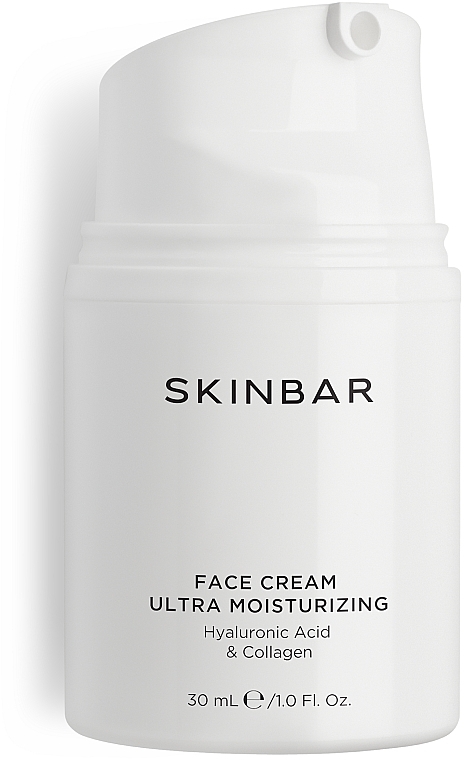 Крем для обличчя зволожувальний з гіалуроновою кислотою і колагеном - SKINBAR Hyaluronic Acid & Collagen Face Cream — фото N2