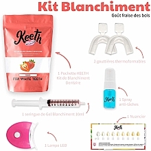 Набір для відбілювання зубів "Полуниця" - Keeth Strawberry Teeth Whitening Kit — фото N2