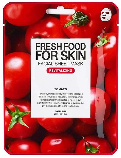 Тканинна маска для обличчя "Томат" - Superfood For Skin Facial Sheet Mask Tomato Revitalizing — фото N1