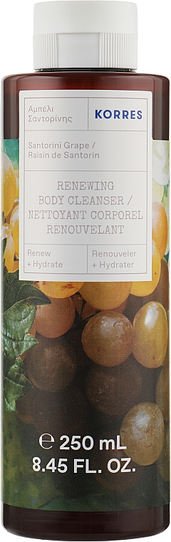 Восстанавливающий гель для душа "Виноград Санторини" - Korres Santorini Grape Renewing Body Cleanser — фото N1