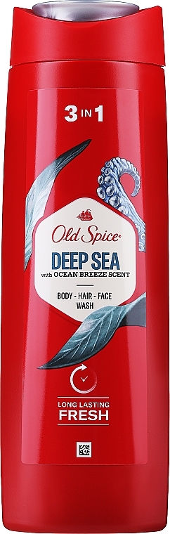 Шампунь-гель для душу 3 в 1 - Old Spice Deep Sea With Ocean Breeze Scent Shower Gel + Shampoo 3 in 1 — фото N1