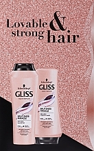Парфумерія, косметика Набір - Gliss Kur Split Ends Miracle Lovable & Strong Hair (shm/250ml + h/balm/200ml)
