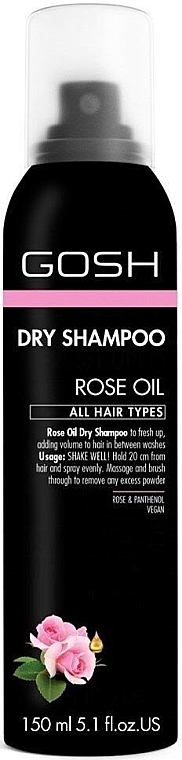 Сухой шампунь для волос с розовым маслом - Gosh Rose Oil Dry Shampoo — фото N1