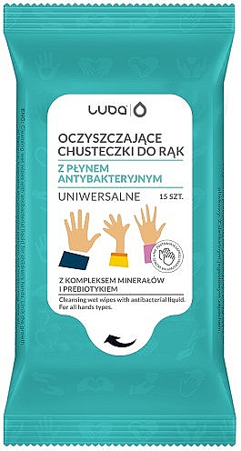 Вологі серветки антибактеріальні з екстрактом шавлії - Luba Wipes — фото N1