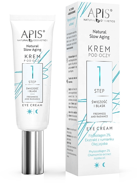 Крем для шкіри навколо очей - APIS Professional Natural Slow Aging Step 1 Freshness And Radiance Eye Cream — фото N1