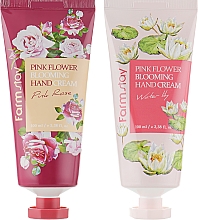 Набор - FarmStay Pink Flower Blooming Hand Cream Set (h/cr/2x100ml) — фото N2