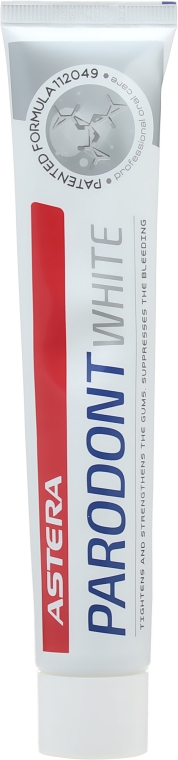 Відбілювальна зубна паста від пародонтозу - Astera Parodont White Toothpaste — фото N2