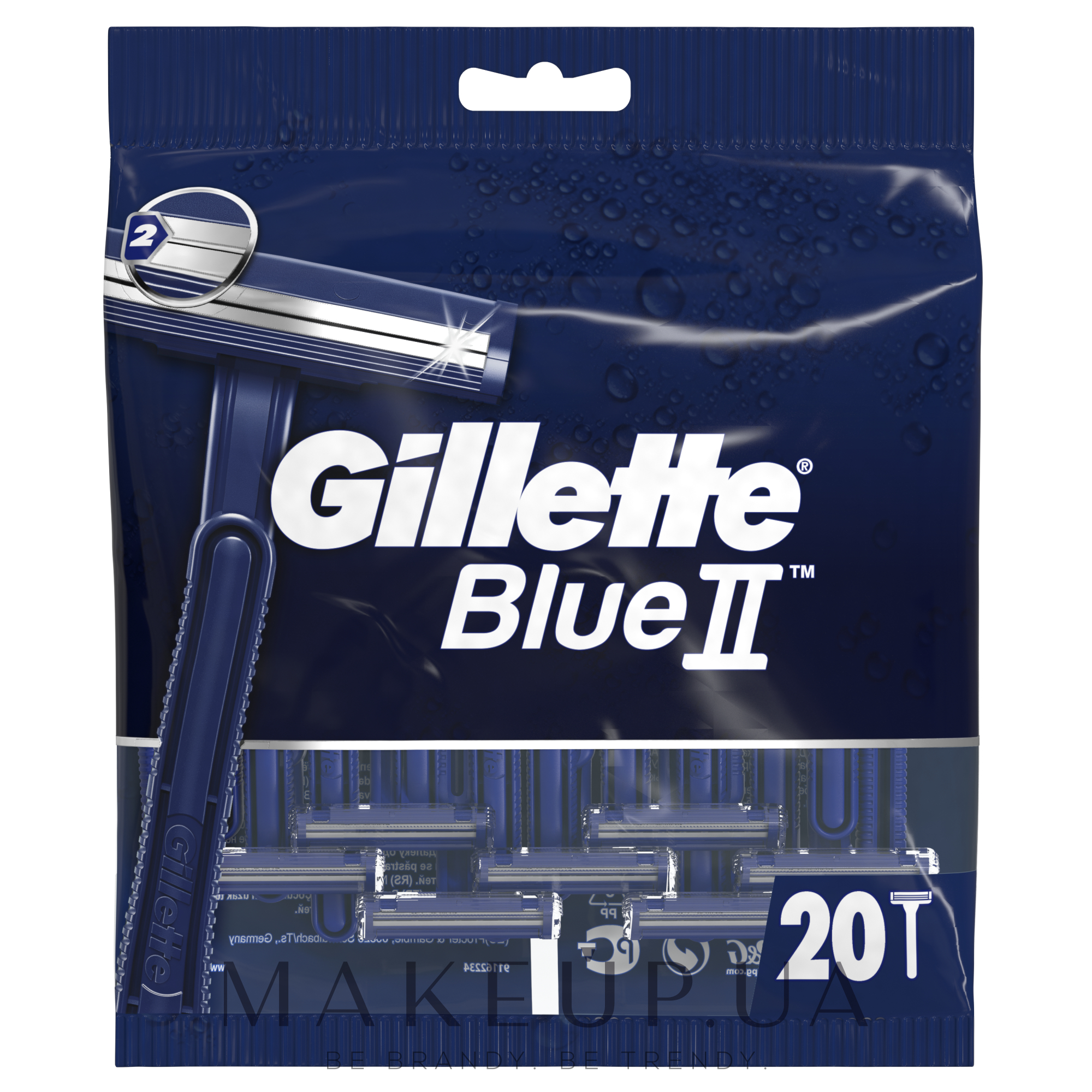 Набор одноразовых станков для бритья, 20шт - Gillette Blue II — фото 20шт