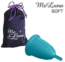 Менструальна чаша з ніжкою, розмір М, морська хвиля - MeLuna Soft Menstrual Cup Stem — фото N1