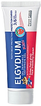 Дитяча гелева зубна паста "Полуниця" - Elgydium Kids 3/6 Gel Toothpaste Strawberries — фото N1