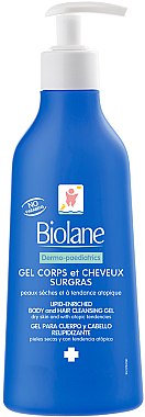 Гель для тела и волос 2 в 1 для атопичной кожи - Biolane Baby Body and Hair Cleansing Gel — фото N1