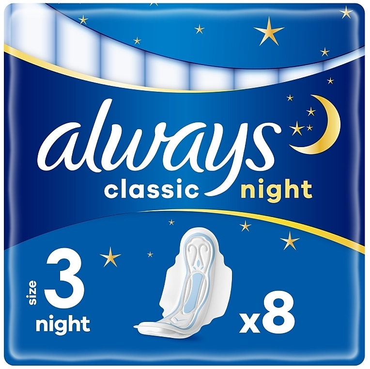 Гігієнічні прокладки, 8 шт. - Always Classic Night — фото N1