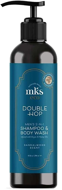 Шампунь для волосся й тіла - MKS Eco Double Hop Men’s Shampoo & Body Wash Sandalwood Scent — фото N1