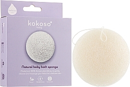 УЦЕНКА Натуральная детская губка для купания из конжака - Kokoso Baby Natural Baby Bath Sponge * — фото N2