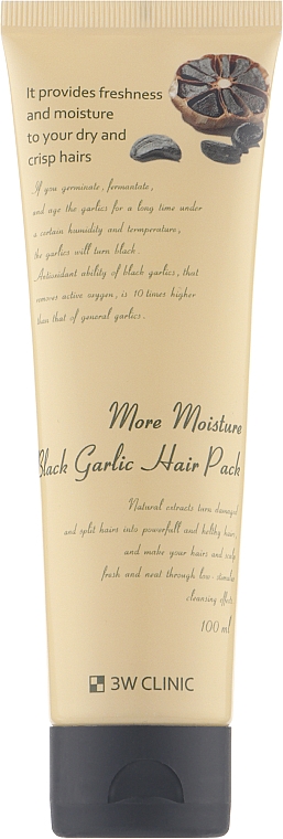 Маска для волос с экстрактом чёрного чеснока - 3W Clinic More Moisture Black Garlic Hair Pack 