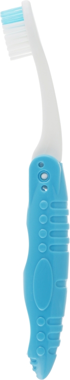 Зубная щетка с откидной ручкой, синяя - Sts Cosmetics  — фото N2