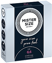 Презервативы латексные, размер 64, 3 шт - Mister Size Extra Fine Condoms — фото N1