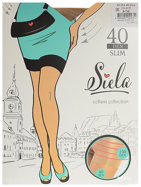 Колготки женские "Slim Collant", 40 Den, glace - Siela — фото N3