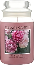 Ароматическая свеча в банке "Свежий пион" - Village Candle Fresh Cut Peony — фото N3