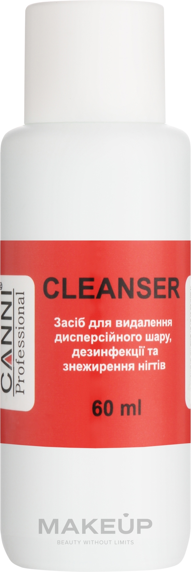 Средство для удаления липкого слоя, дезинфекции и обезжиривания ногтей - Canni Cleanser 3 in 1 — фото 60ml
