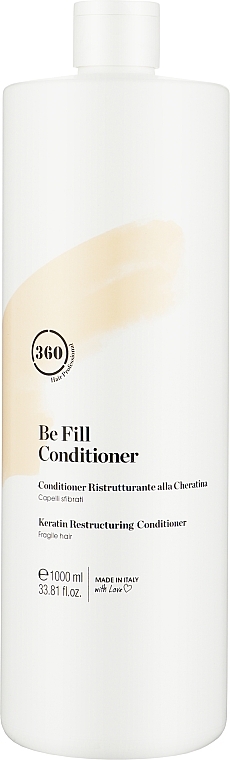 Живильний кондиціонер для волосся з кератином - 360 Be Fill Conditioner — фото N1