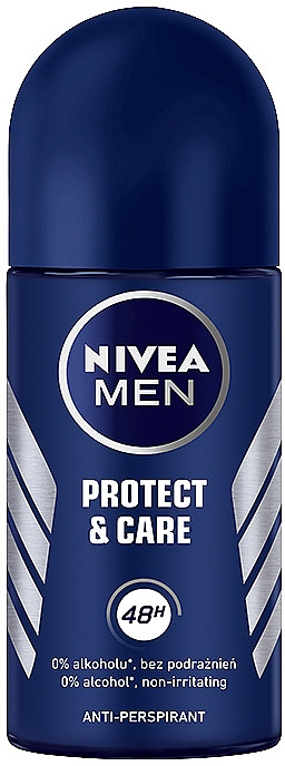 Дезодорант шариковый "Защита и забота" - NIVEA MEN Protect and Care Deodorant Roll-On 48H — фото N1
