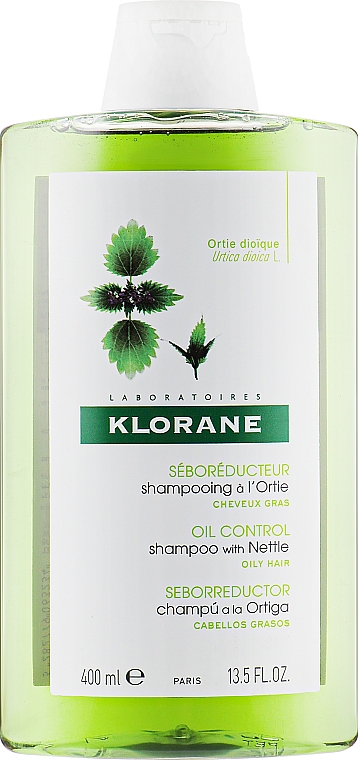 Шампунь c крапивой для жирных волос - Klorane Seboregulating Treatment Shampoo with Nettle Extract — фото N4
